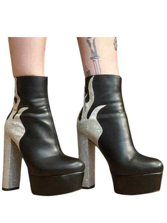 Shoes - Glitter flame platform heels